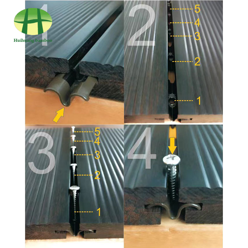 Expliciete spijkerverbinding van zware bamboevloeren